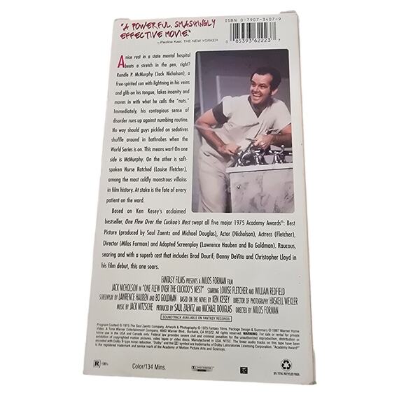 One Flew Over the Cuckoo's Nest VHS - Picture 2 of 4